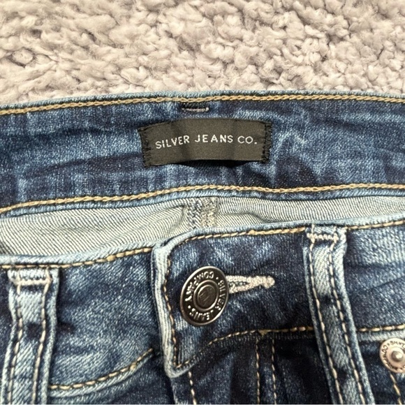 Silver Jeans Womens 25 Boyfriend Casual Dark Wash Party Denim Night Out Classic - Picture 2 of 4